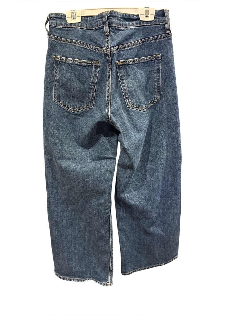 &Denim (By H&M) Wide Leg Cropped Blue Jeans, size 6 - Picture 2 of 7